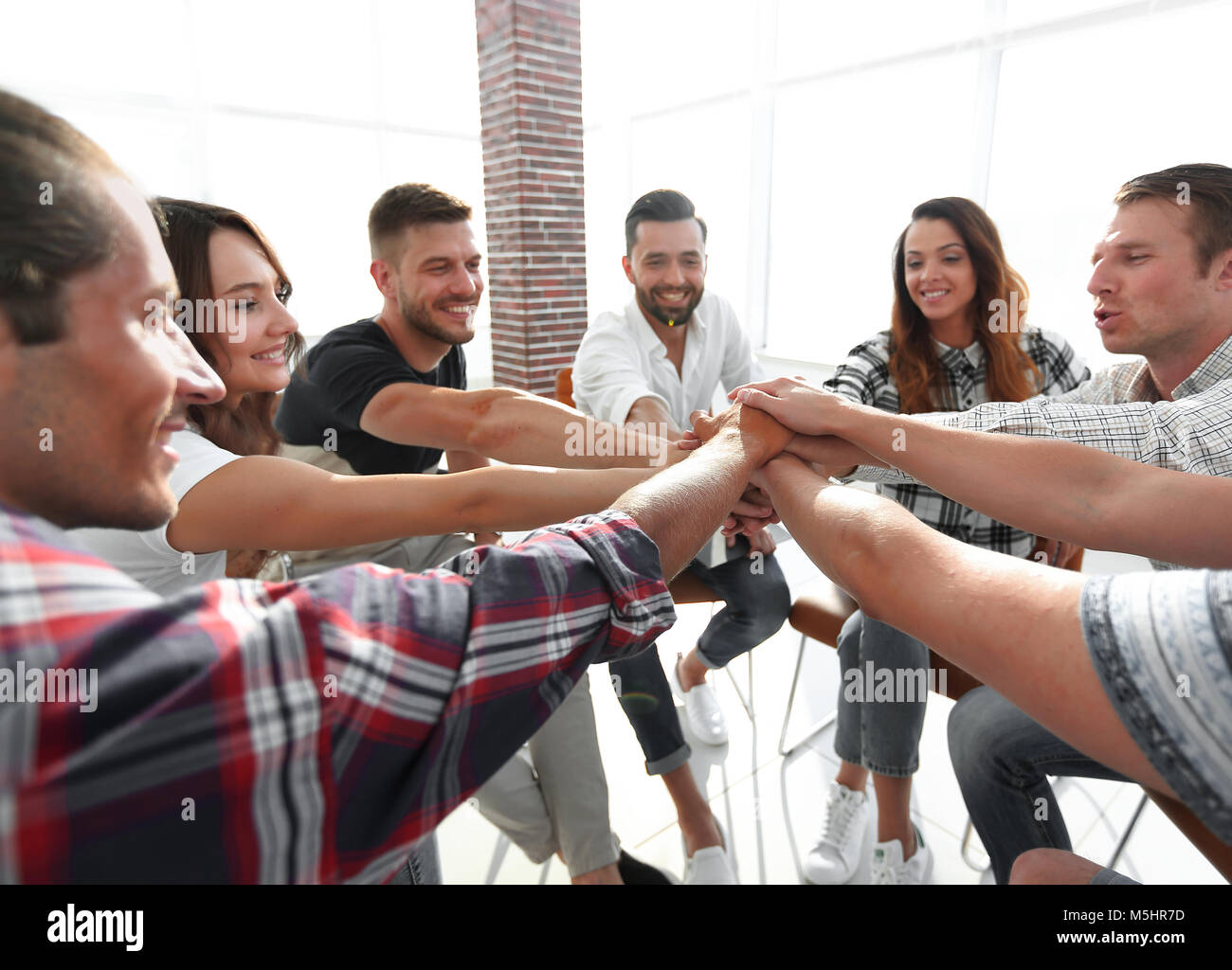 unified business team.the concept of teamwork Stock Photo