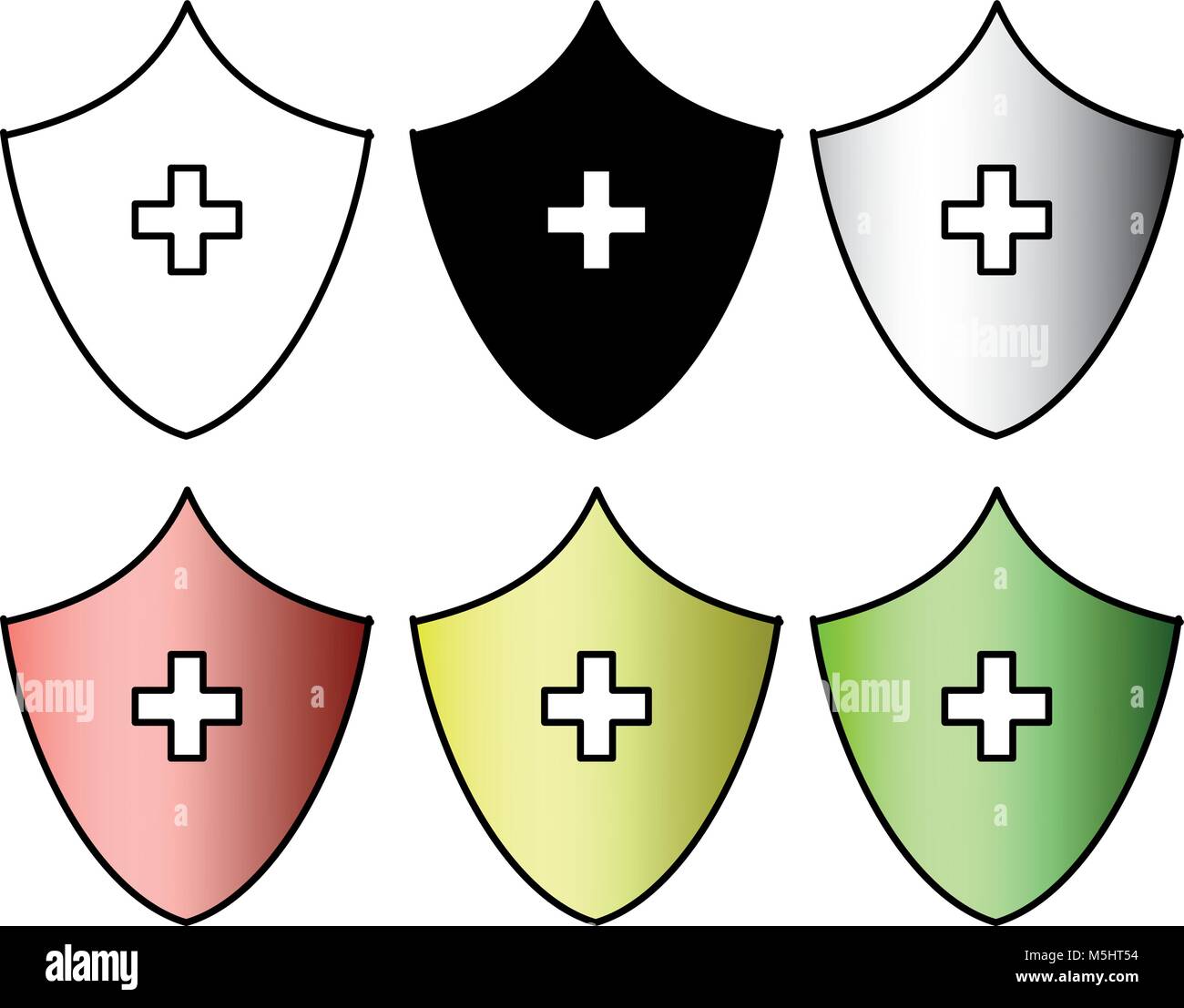 Shield icon set - vector Stock Vector Image & Art - Alamy