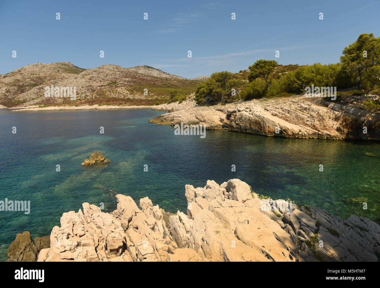 Beautiful Mediterranean Bay Skrivena Luka Island Of Lastovo Croatia Beautiful Mediterranean Bay Skrivena Luka Island Of Lastovo Croatia