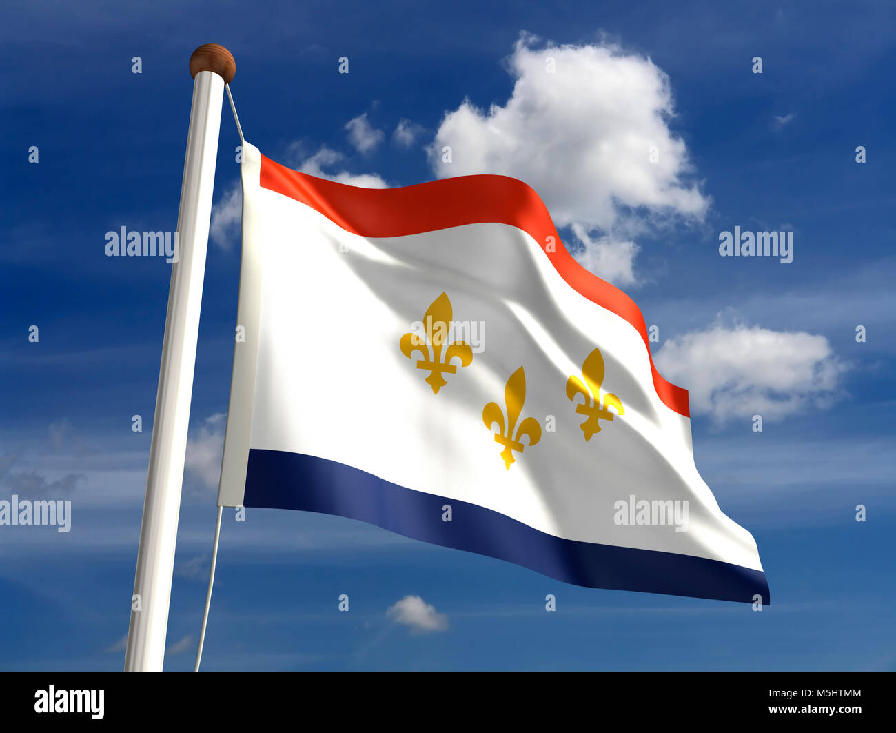 New Orleans flag (isolated with clipping path Stock Photo - Alamy