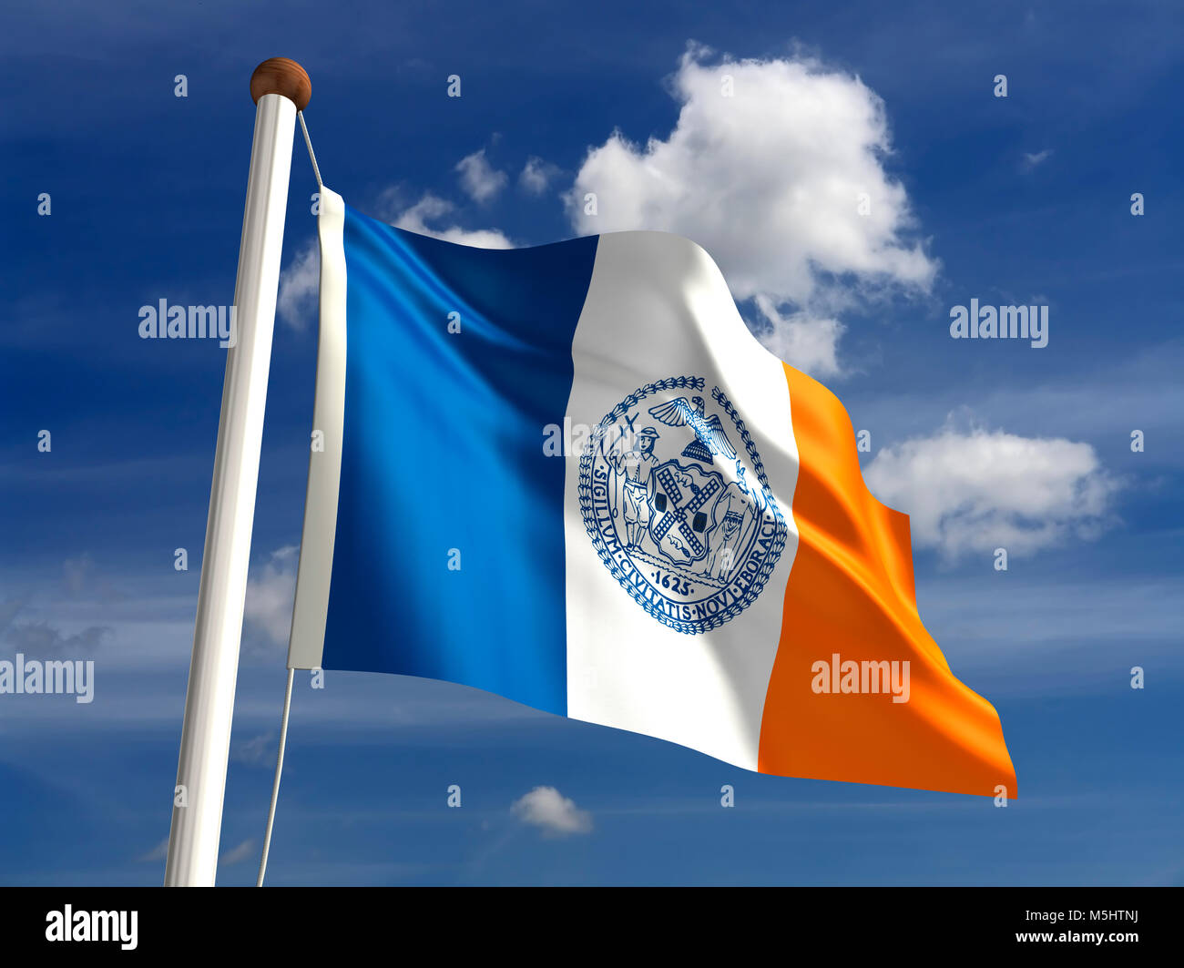New York flag (isolated with clipping path Stock Photo Alamy
