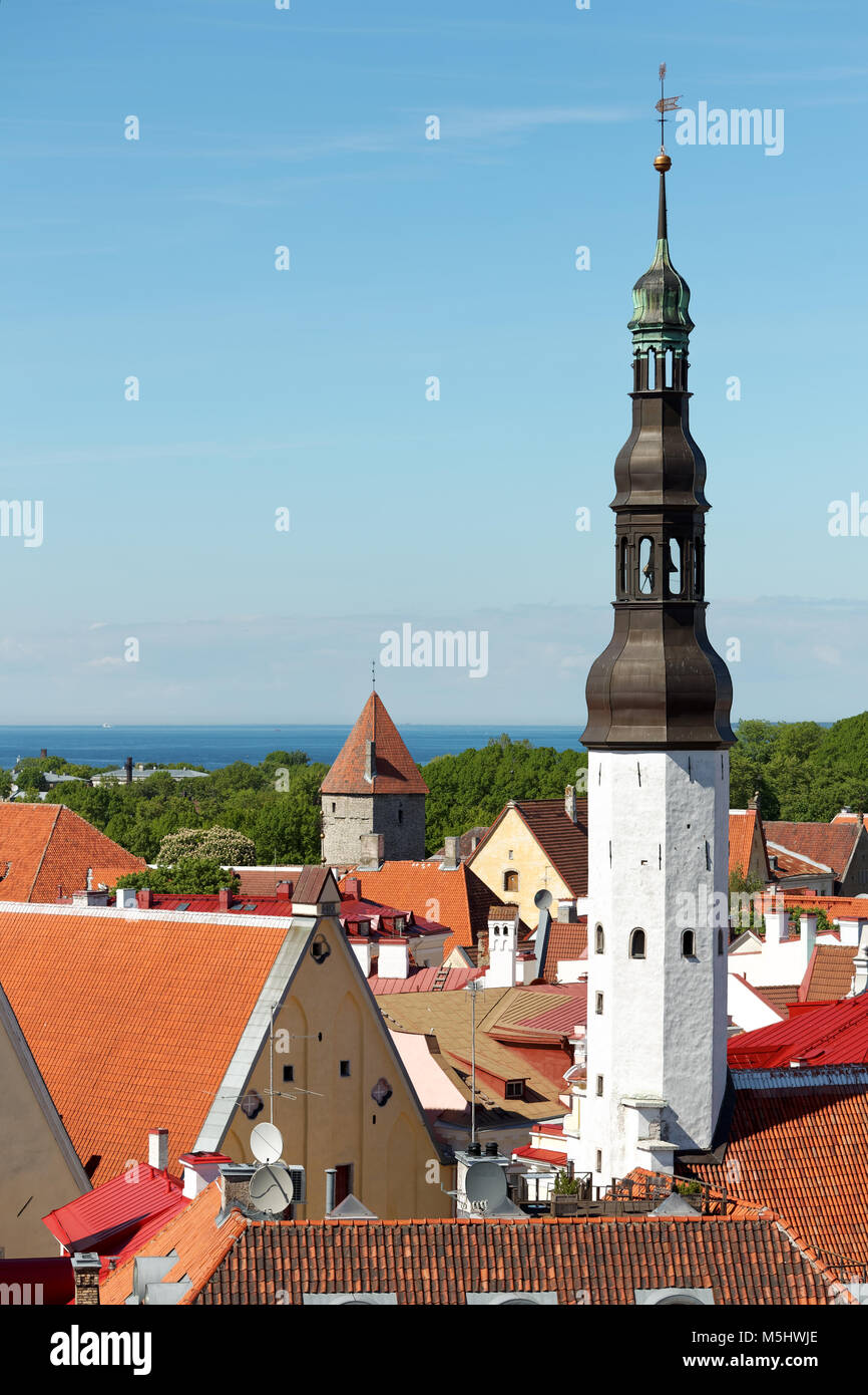 Cityscape of Tallinn, Estonia in a summer day Stock Photo