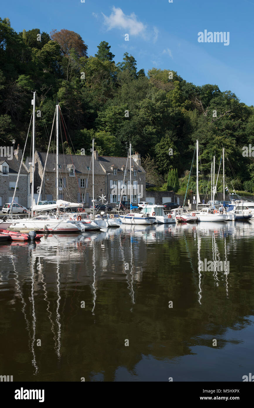 Dinant Port The Port of Dinan on the Rance in Brittany, France. The Harbour was a ...