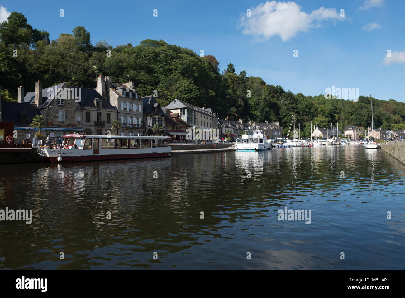 Dinant Port The Port of Dinan on the Rance in Brittany, France. The Harbour was a ...