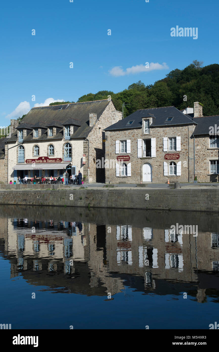 Dinant Port The Port of Dinan on the Rance in Brittany, France. The Harbour was a ...
