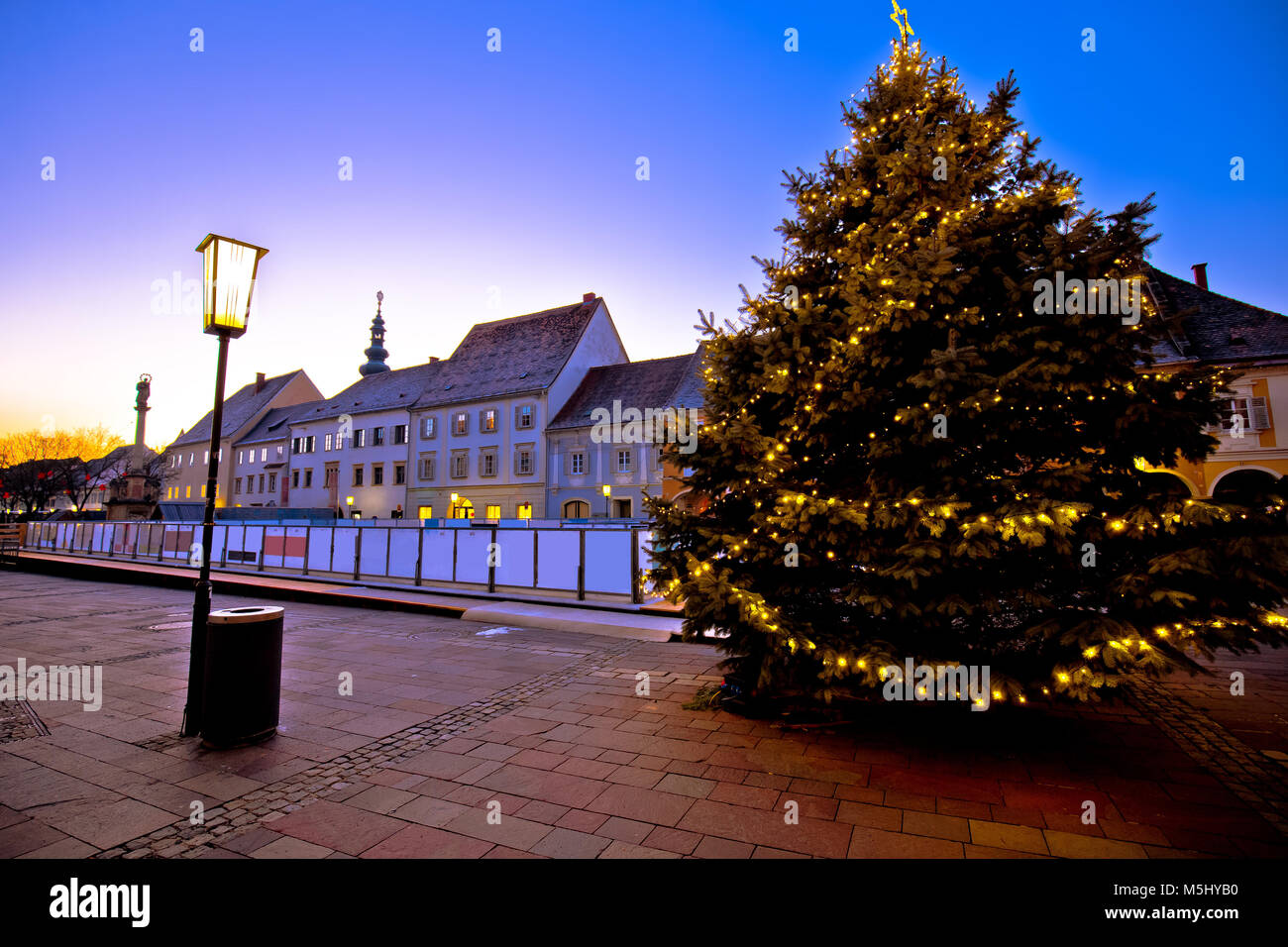 Bad Radkersburg evening advent view, Steiermark region of Austria Stock Photo