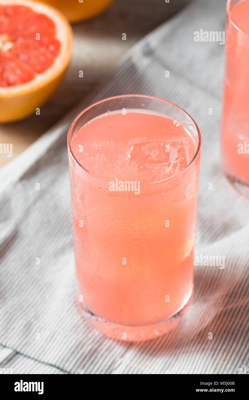 Healthy Fresh Grapefruit Flavored Sparkling Water with Ice Stock Photo Alamy