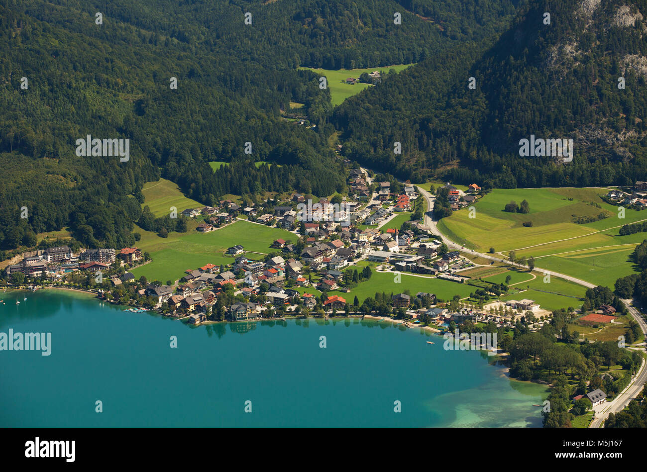 Austria, Salzburg State, Salzkammergut, Fuschl am See, Lake Fuschlsee Stock Photo