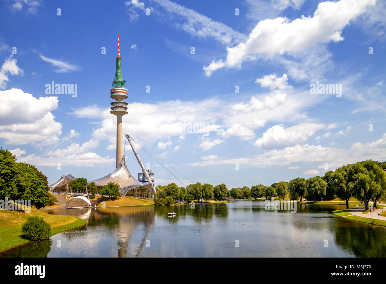 Germany, Bavaria, Munich, Olympic Park Stock Photo