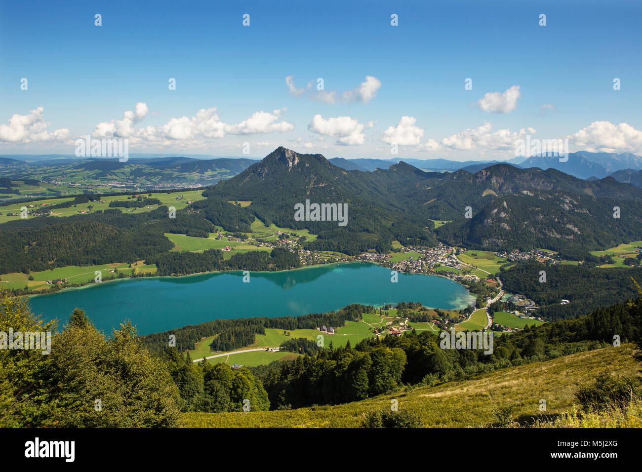 Austria, Salzburg State, Salzkammergut, Fuschl am See, Lake Fuschlsee Stock Photo