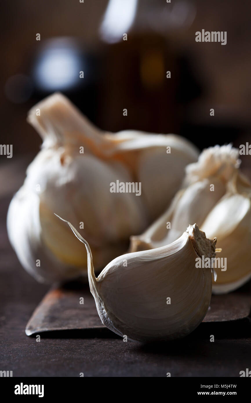 Garlic clove, close-up Stock Photo