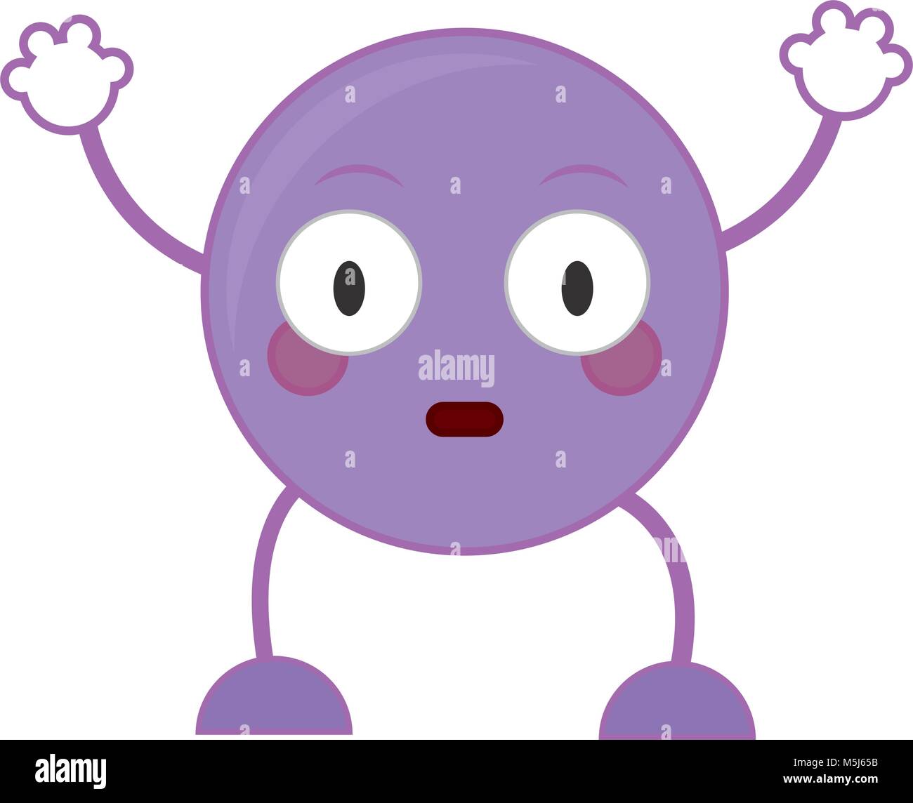 surprised emoji expression with arms and legs Stock Vector Image & Art