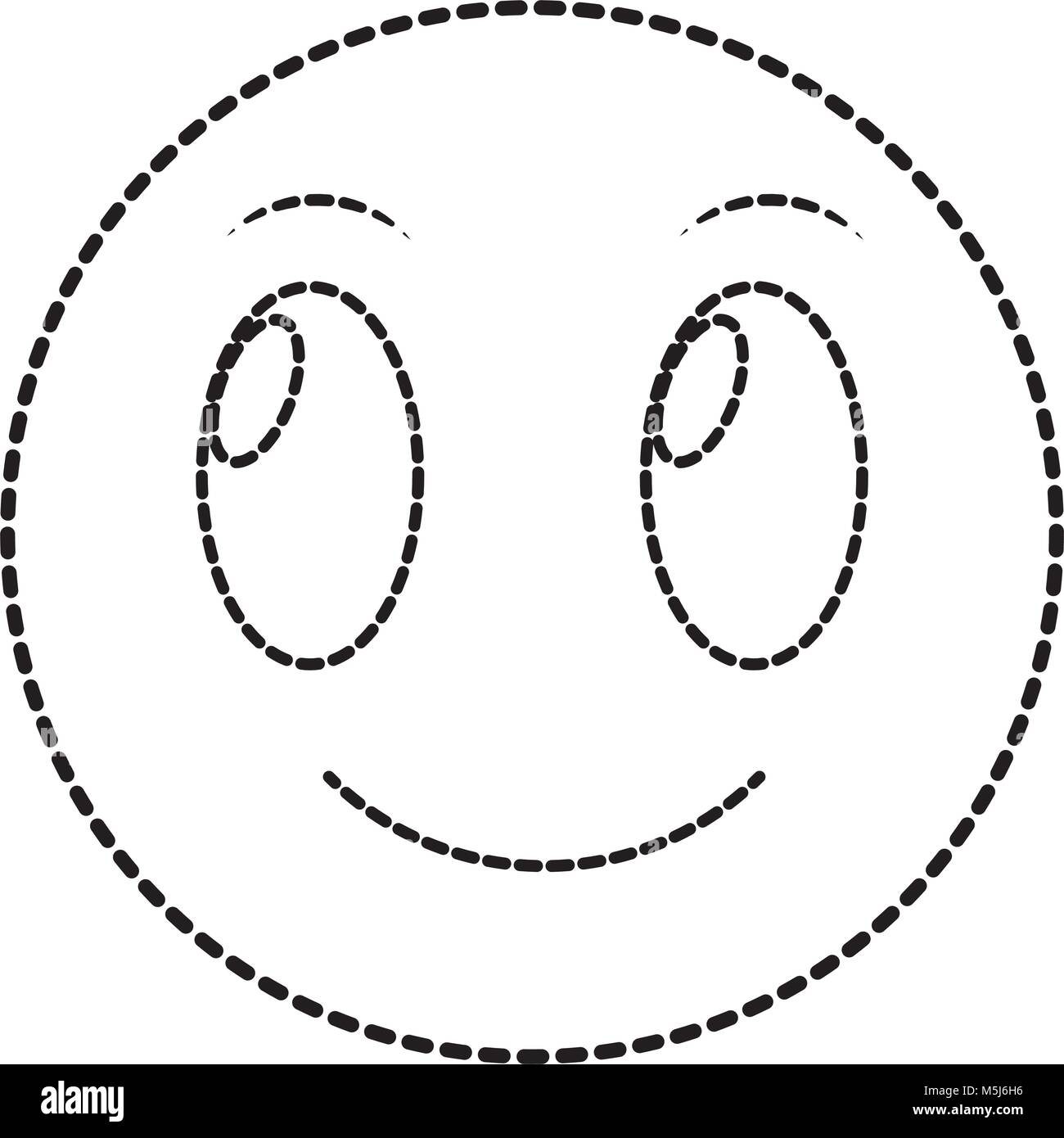 dotted shape happy face gesture emoji expression Stock Vector Image