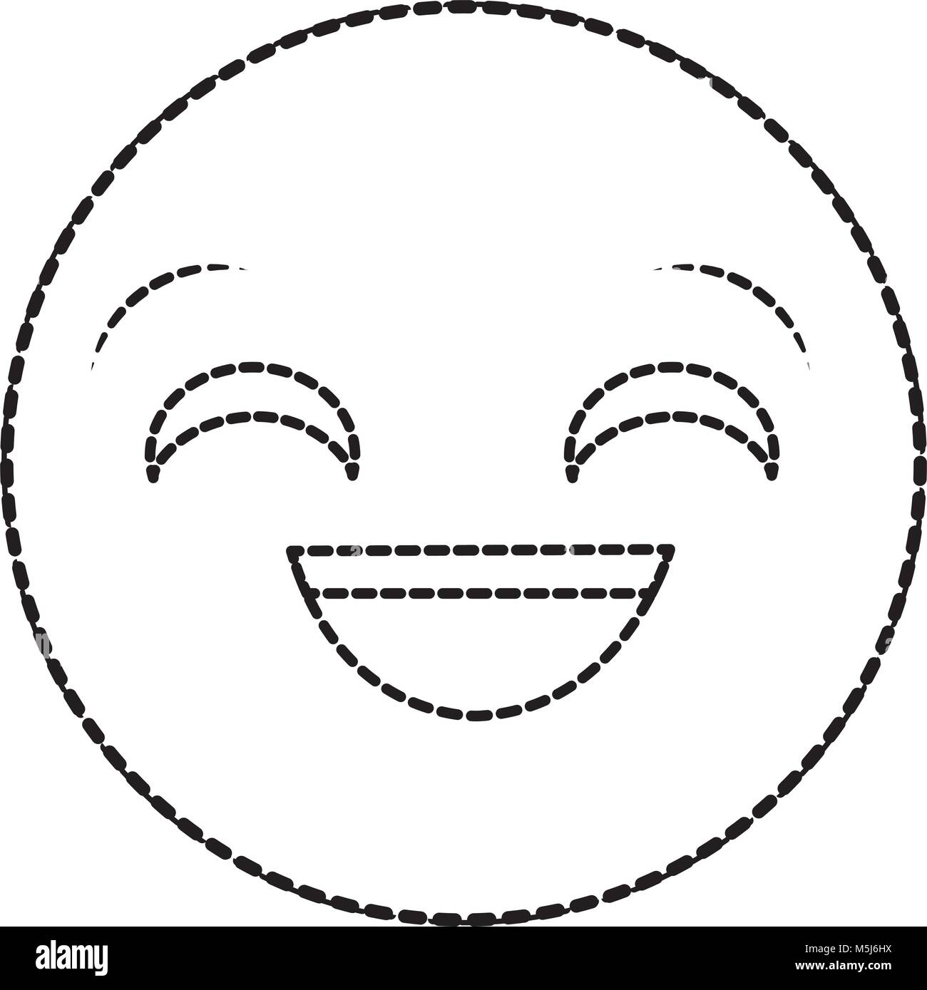 dotted shape laugh face gesture emoji expression Stock Vector Image