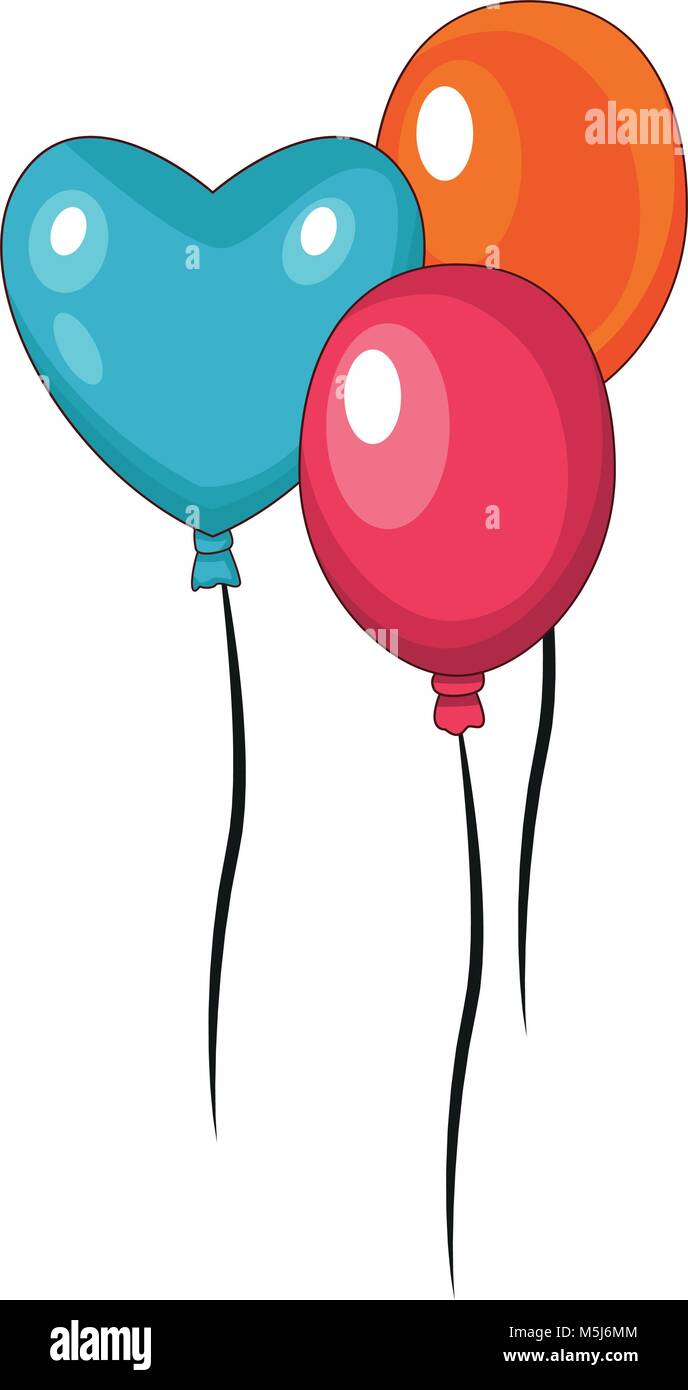 Balloons flying isolated Stock Vector Image & Art - Alamy