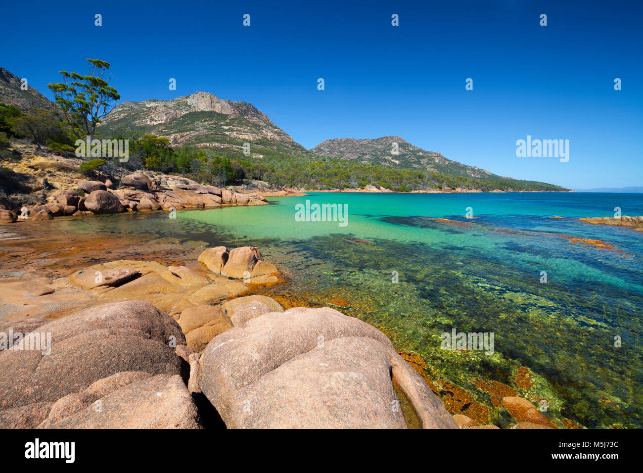 Honeymoon Bay - Freycinet National Park - Tasmania Stock Photo
