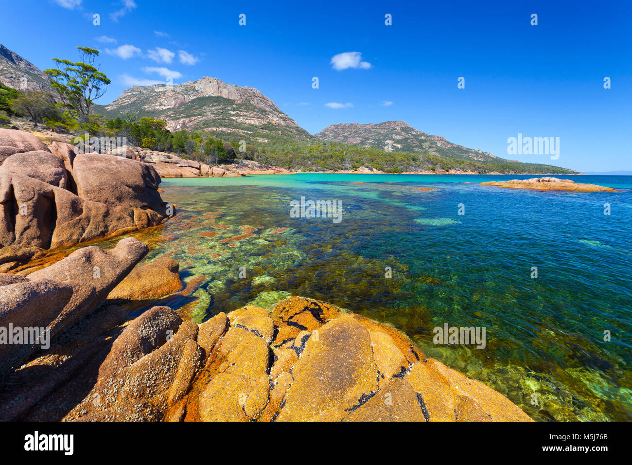 Honeymoon Bay National Park Tasmania Stock Photo Alamy