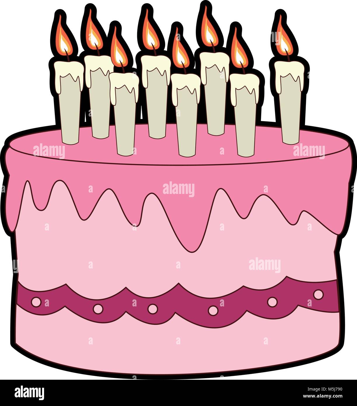 Birthday cake cartoon Stock Vector Image & Art Alamy