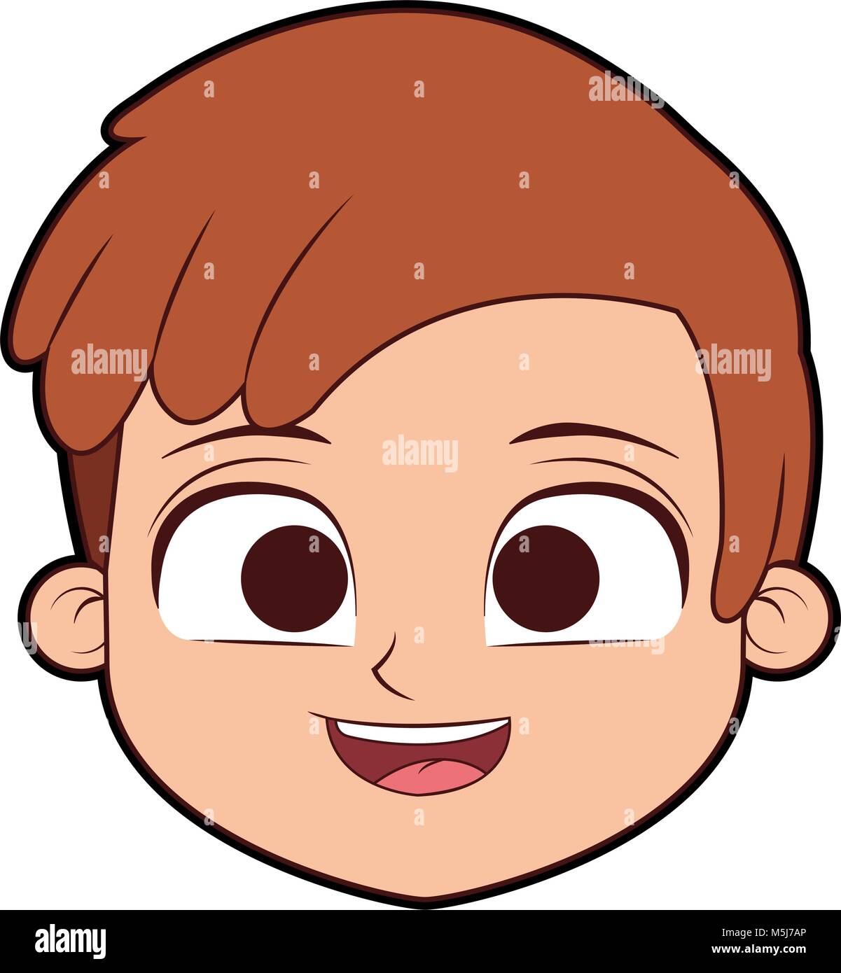 Cute boy face cartoon Stock Vector Image & Art - Alamy