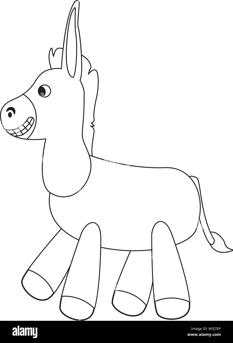 Pinata donkey cartoon Stock Vector