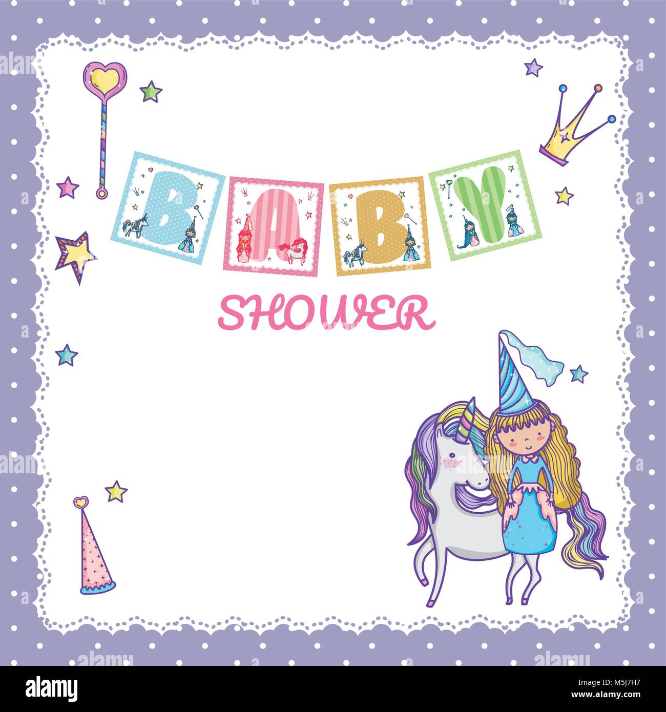Baby shower princess concept Stock Vector Image & Art - Alamy