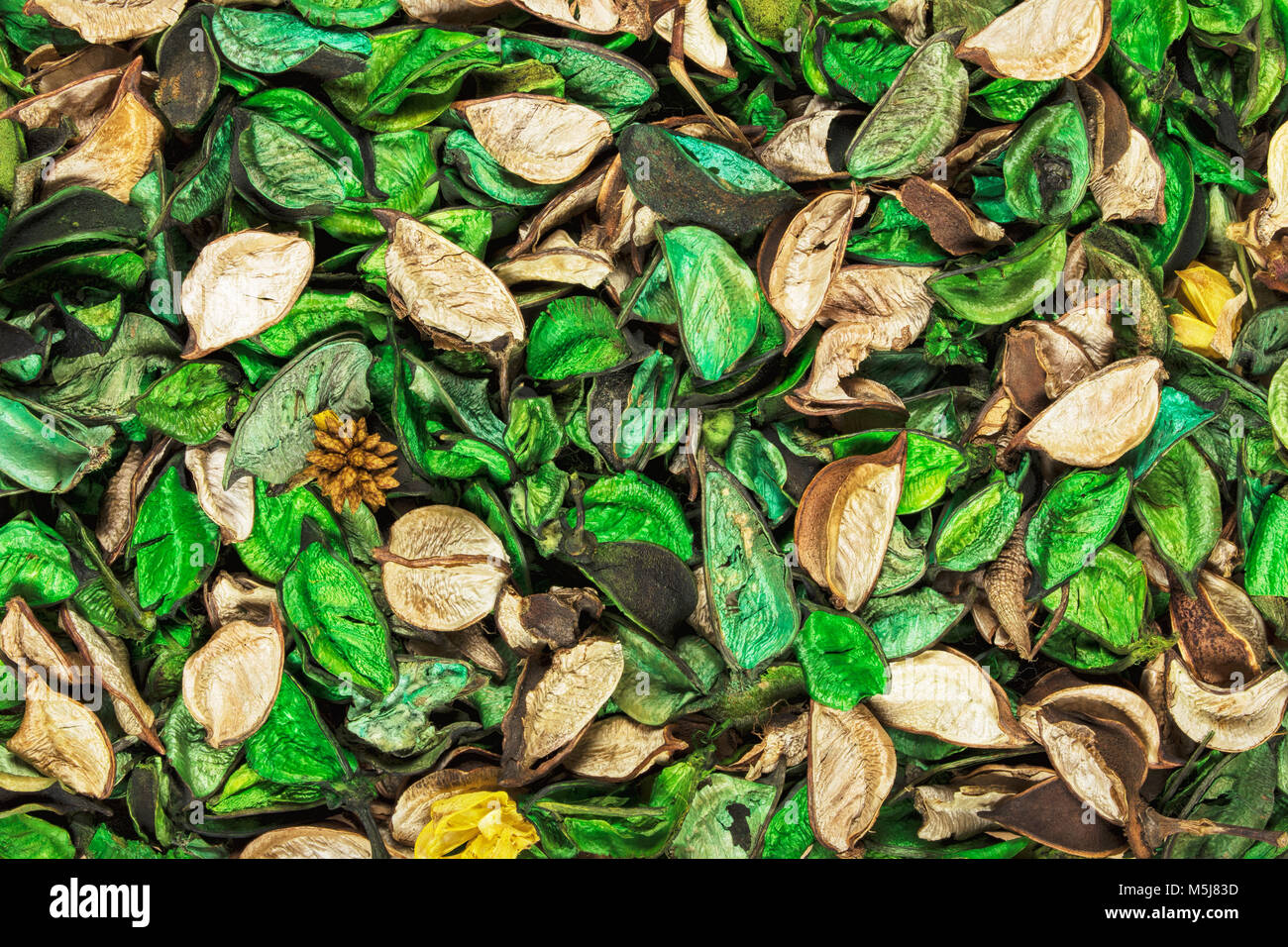 Beautiful and colorful background of Apple Scent potpourri Stock Photo