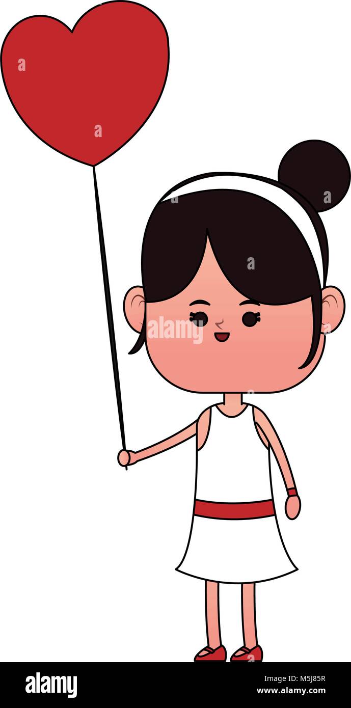 Cute Girl with balloon Stock Vector Image & Art - Alamy