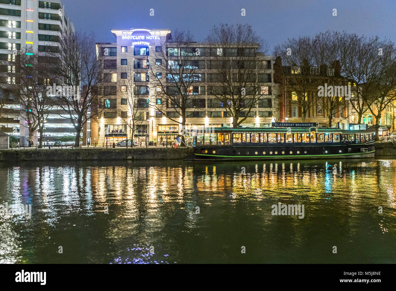 The Glassboat French restaurant, Welsh Back, Bristol UK Stock Photo