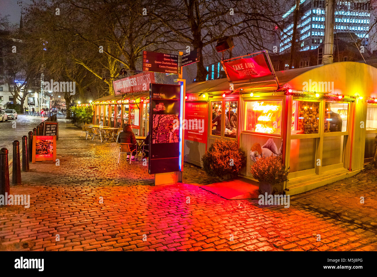 Three Brothers Burger joint, Bristol UK Stock Photo Alamy