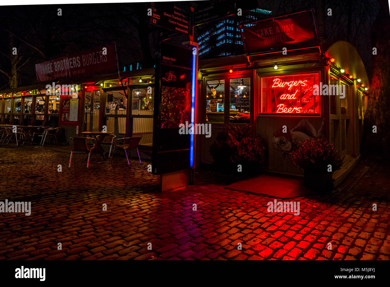 Three Brothers Burger joint, Bristol UK Stock Photo Alamy
