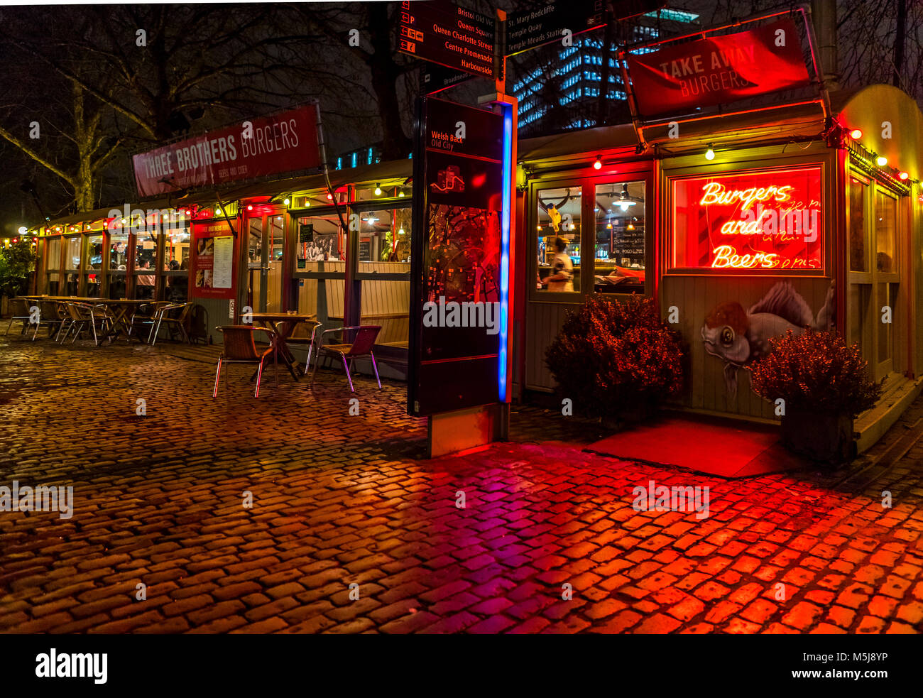 Three Brothers Burger joint, Bristol UK Stock Photo Alamy