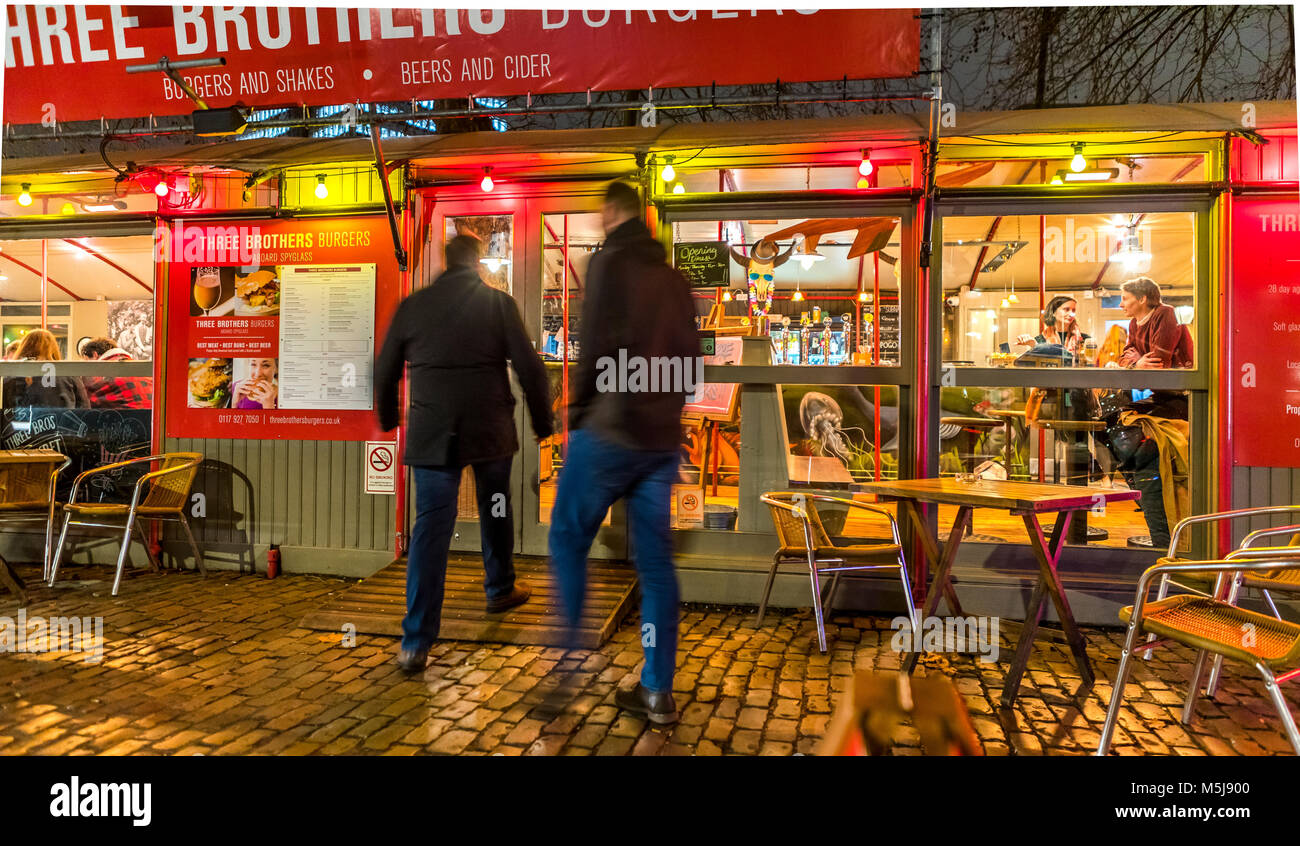Three Brothers Burger joint, Bristol UK Stock Photo Alamy