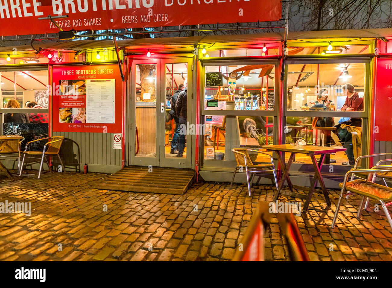 Three Brothers Burger joint, Bristol UK Stock Photo Alamy