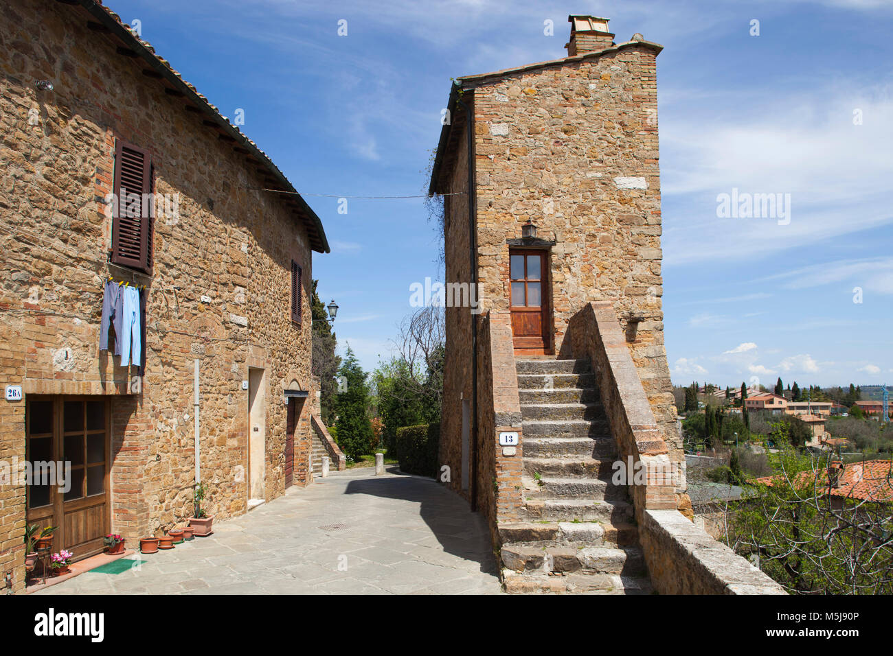 historical village, San Quirico d' Orcia, Tuscany, Italy, Europe Stock Photo