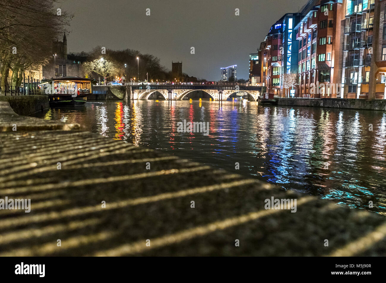 The Glassboat French restaurant, Welsh Back, Bristol UK Stock Photo