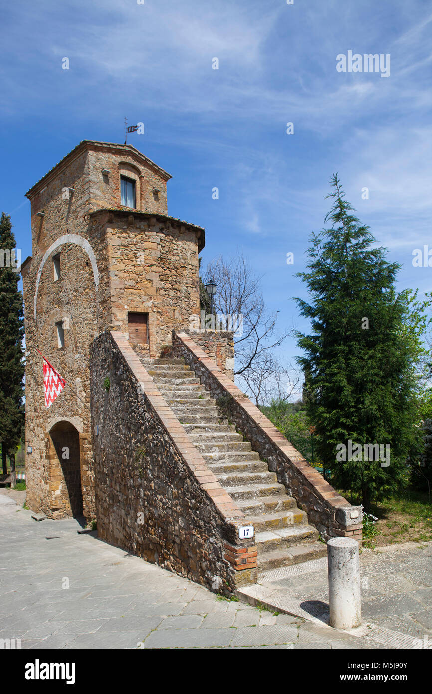 Porta dei Cappuccini, San Quirico d' Orcia, Tuscany, Italy, Europe Stock Photo