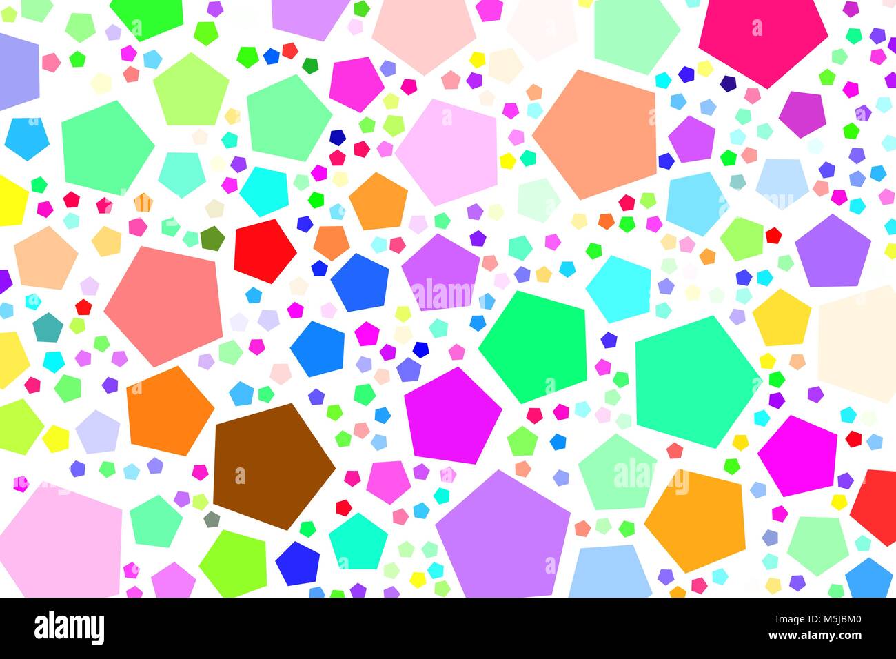 Abstract Colored Pentagon Shape Pattern Good For Web Page