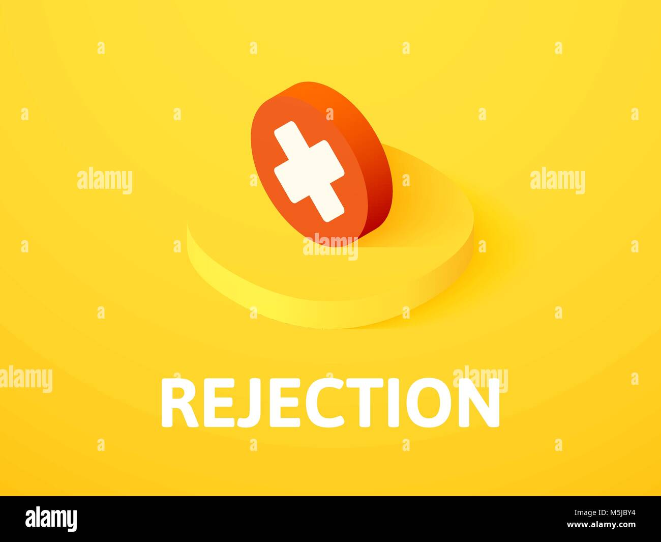 Rejection isometric icon, isolated on color background Stock Vector