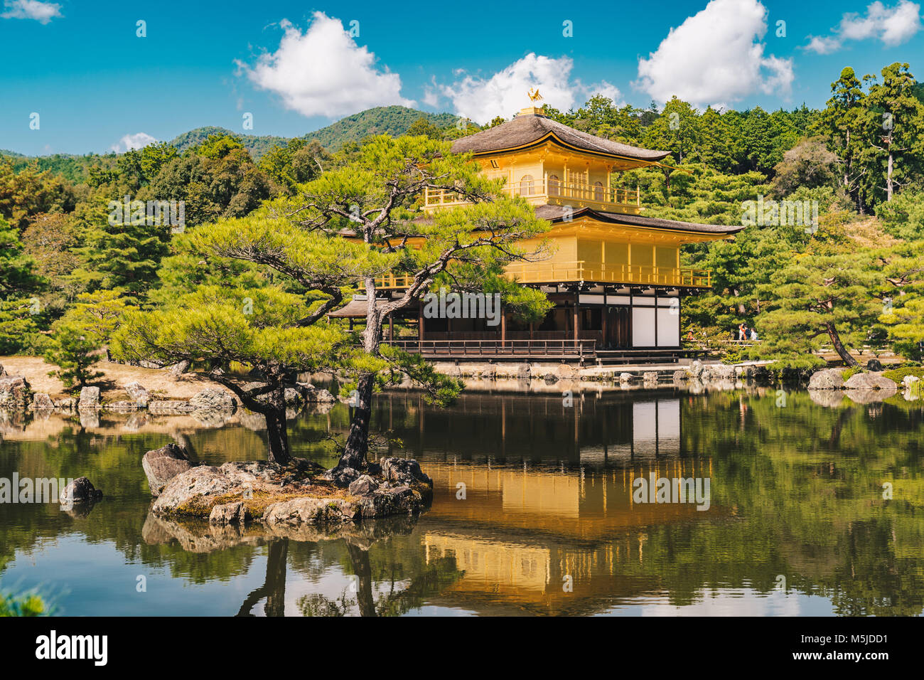 Kinkakuji Temple detail (The Golden Pavilion) in Kyoto, Japan Stock Photo