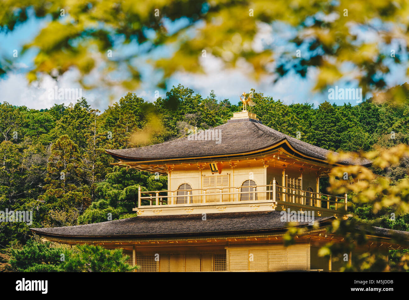 Kinkakuji Temple detail (The Golden Pavilion) in Kyoto, Japan Stock Photo