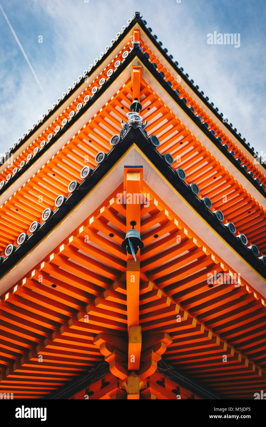 Japanese Pagoda in Kyoto, Japan detail photography Stock Photo