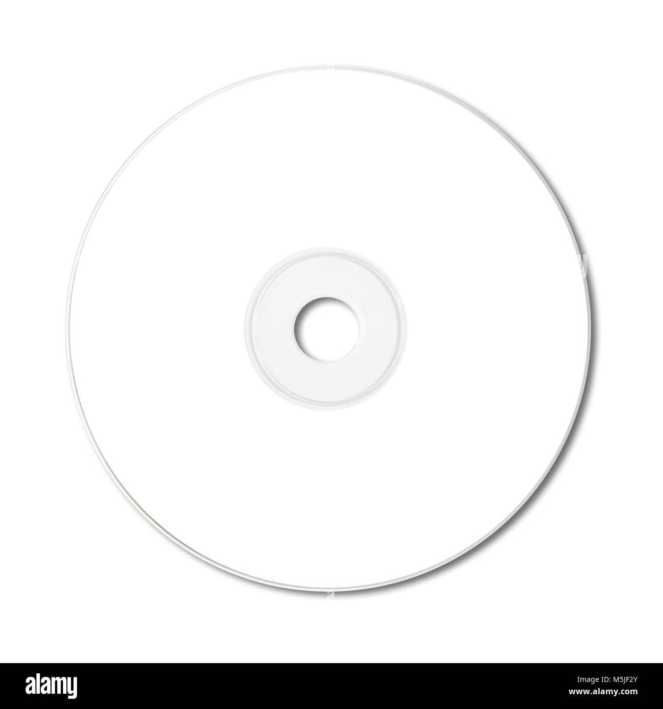White CD - DVD label mockup template isolated Stock Photo - Alamy