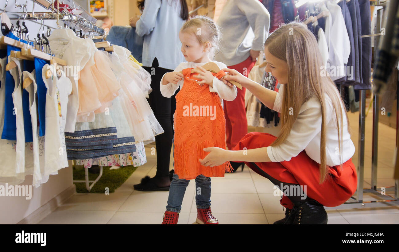 red dress in store