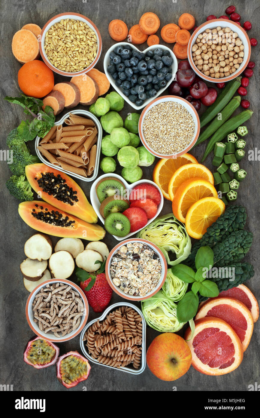 Whole wheat pasta and vegetables hires stock photography and images