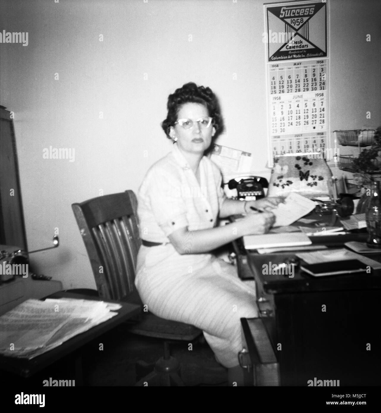 A USA office in June 1958 number 3686 Stock Photo