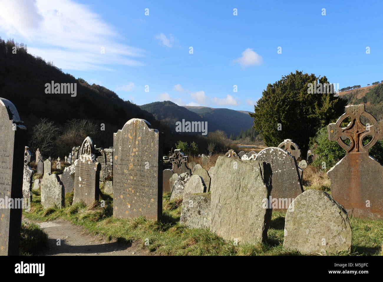 Ireland Photography,Irish Tombstones,Glendalough Cemetery,Wicklow Mountains National Park,Heritage Ireland