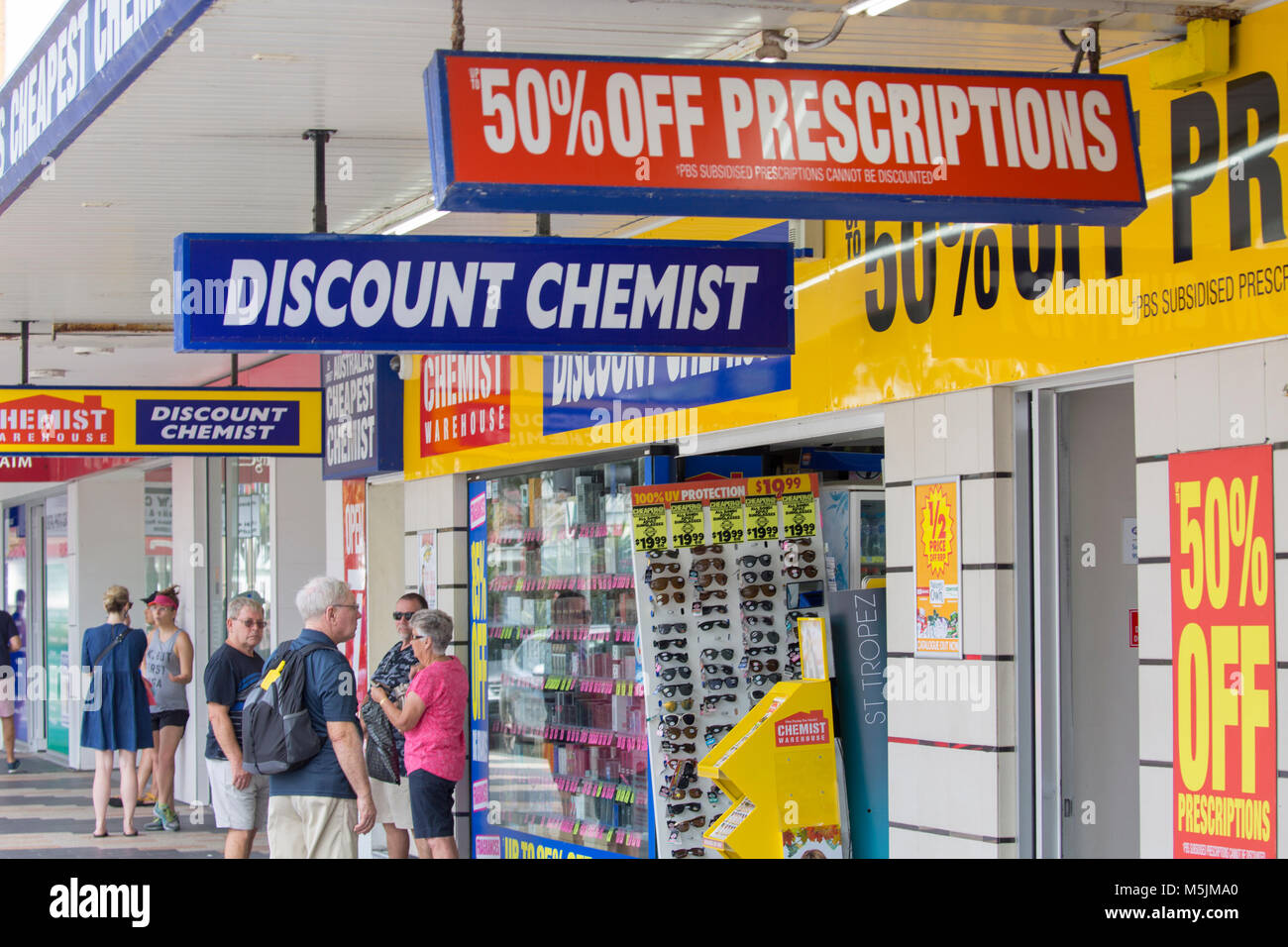 Discount pharmacy chemist in Manly Beach,Sydney,Australia Stock Photo