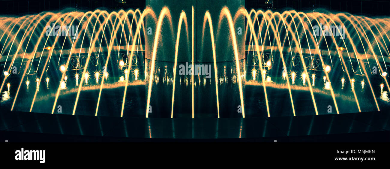 colored fountain at night Stock Photo - Alamy