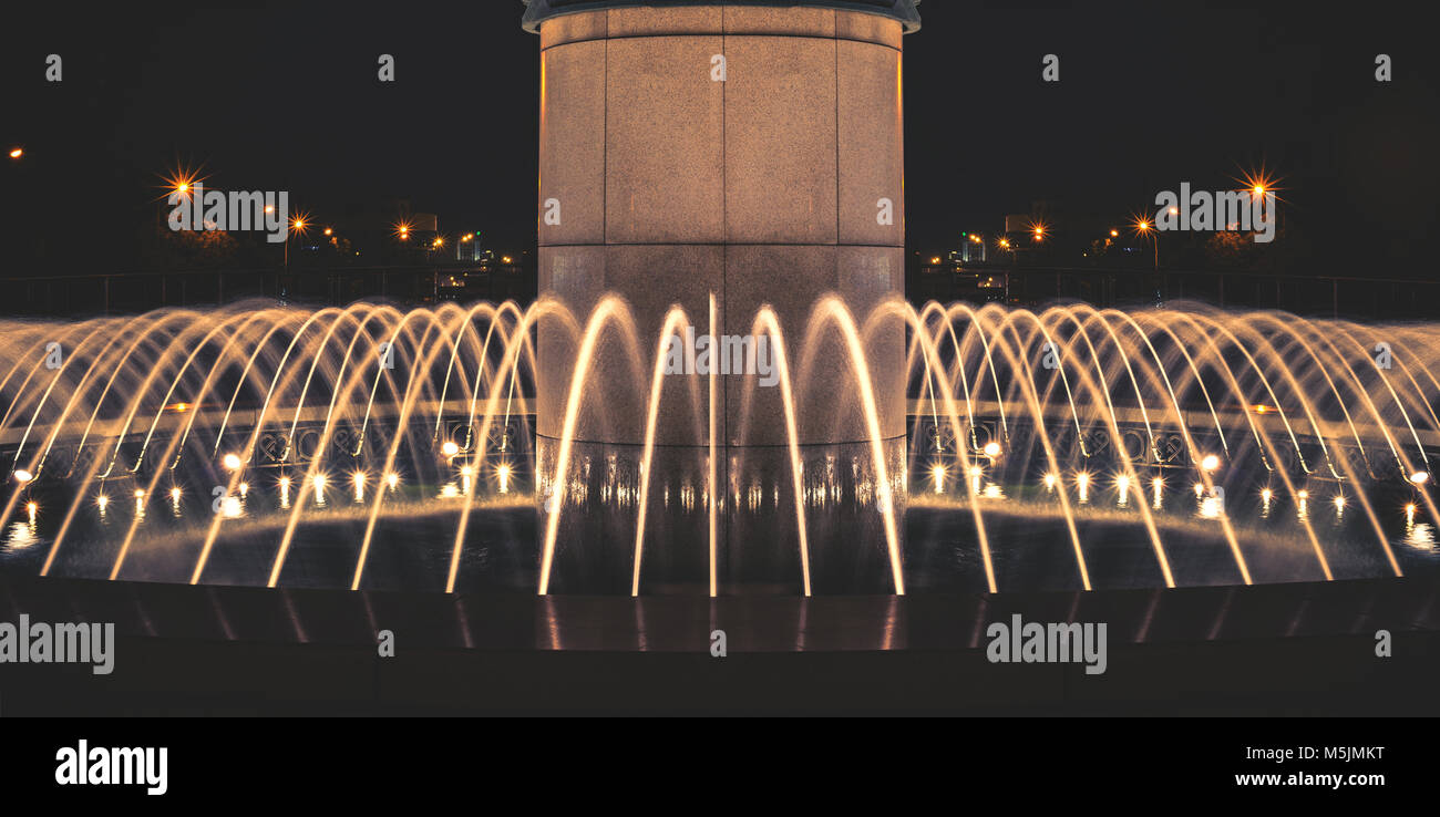 decorative fountain at night Stock Photo - Alamy