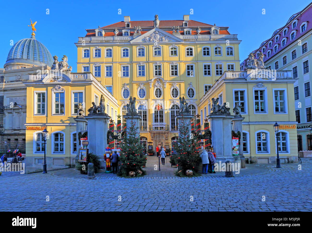 Cosel Palais on the Neumarkt,Christmas season,Dresden,Saxony,Germany Stock Photo